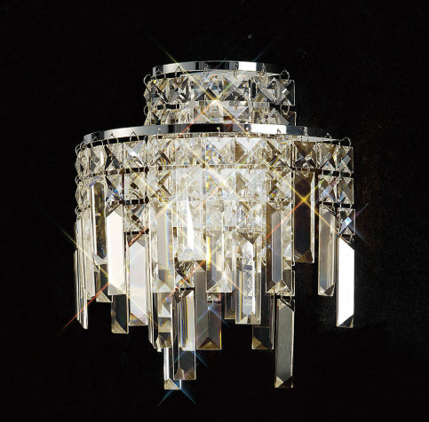 Maddie Chrome & Crystal Wall Lamp 2 Light