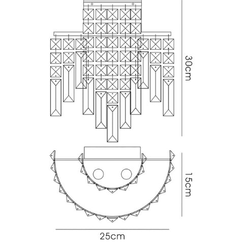 Maddie Chrome & Crystal Wall Lamp 2 Light