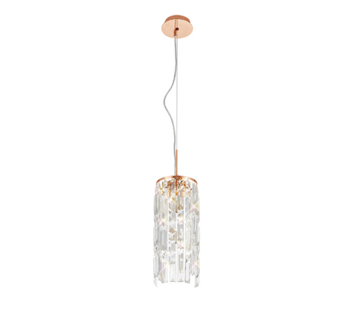 Maddie Cylinder Crystal Pendant Ceiling Light 2 Light