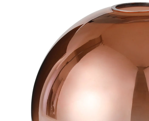 Atmore Copper 4 Light Pendant with 4 Copper Fade Globe Glass Shades