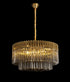 Kuna Nickel/Clear Pendant Round 12 Light 80cm