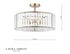 Laura Ashley Fernhurst 4 Light Semi-Flush Crystal and Antique Brass