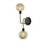 Delian 2 Light Black & Gold Wall Light