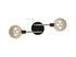 Delian 2 Light Black & Gold Wall Light