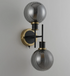 Cassius Gold/Smoke Wall Light