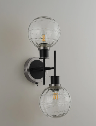 Cassius Satin/Nickel Wall Light
