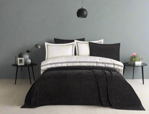 Thea Black Duvet Set