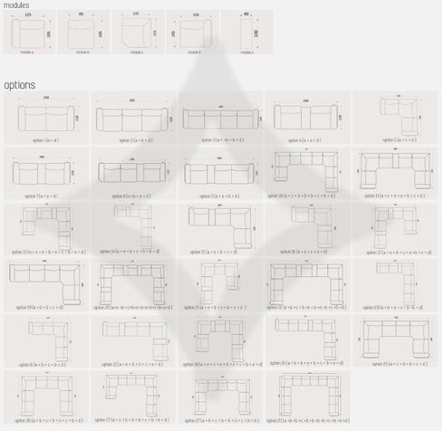 Vogue Sofa - Build Your Own - Cream