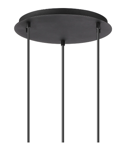 Casper Round Pendant Gunmetal With Satin Black/Smoke Fade Glass Shades