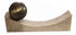 PRE-ORDER Curved Travertine With Brass Sphere