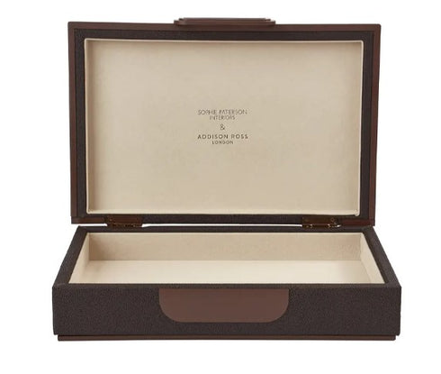 Sophie Patterson Anthracite Faux Shagreen Box