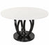 PRE-ORDER Zara 4 Seater Round Dining Table Black - White Marble