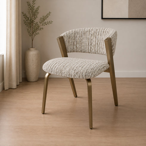 PRE ORDER Celine Gold & Off White Chair