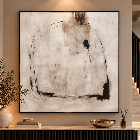Greige Textured Canvas