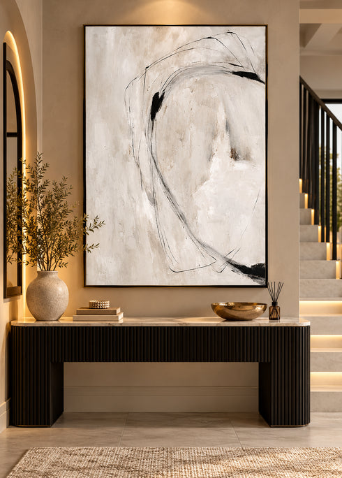 Smokey Grey Textured Canvas