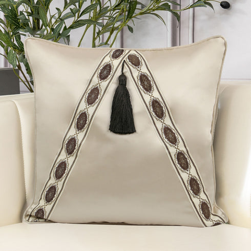 Nova Latte Silk Cushion