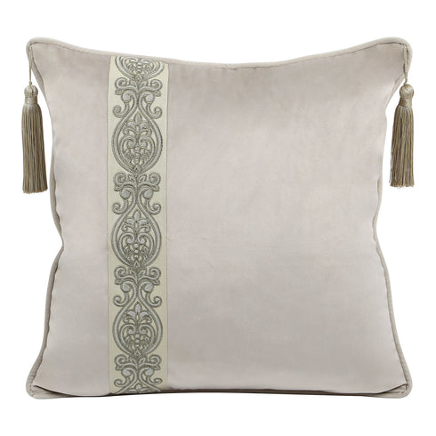 Willow Latte Velvet Cushion