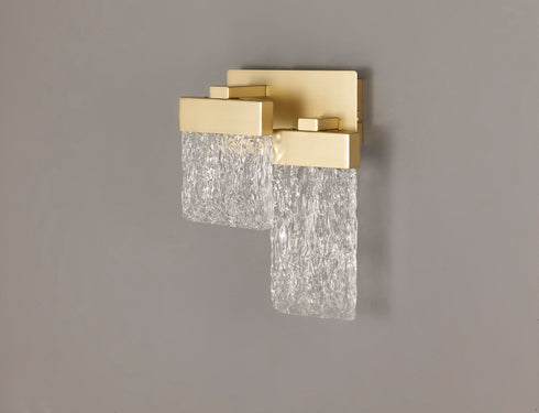 Bremen Switched Wall Lamp 2 Light Painted Brushed Gold