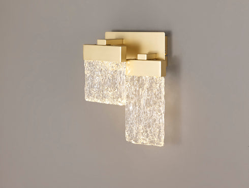 Bremen Switched Wall Lamp 2 Light Painted Brushed Gold
