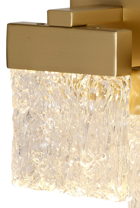 Bremen Switched Wall Lamp 2 Light Painted Brushed Gold