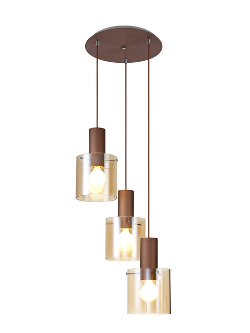 Brooks Round Pendant 3 Light