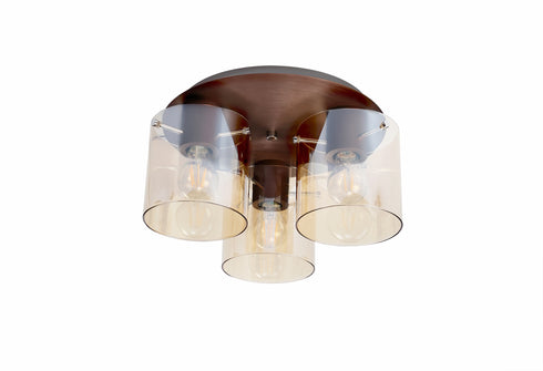 Brooks Round Ceiling Flush 3 Light