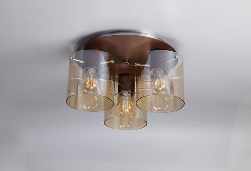 Brooks Round Ceiling Flush 3 Light