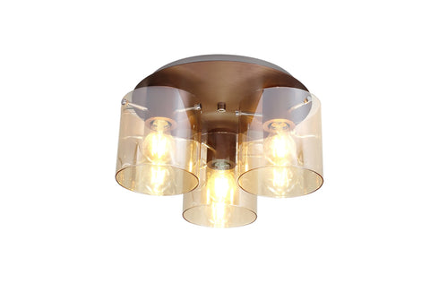 Brooks Round Ceiling Flush 3 Light