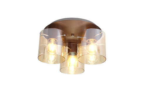 Brooks Round Ceiling Flush 3 Light