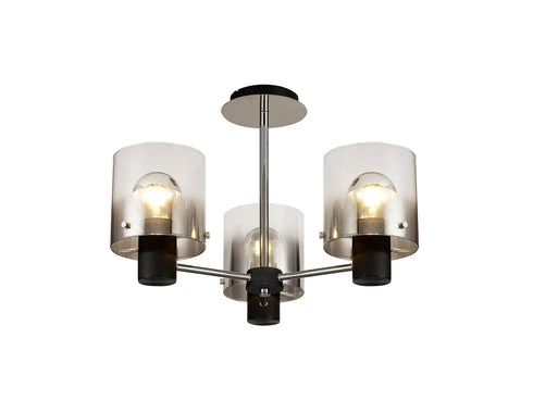 Brooks Semi Flush Light 3 Light