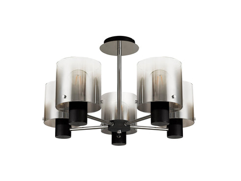 Brooks Semi Flush Light 5 Light