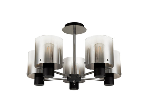 Brooks Semi Flush Light 5 Light