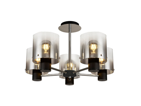 Brooks Semi Flush Light 5 Light