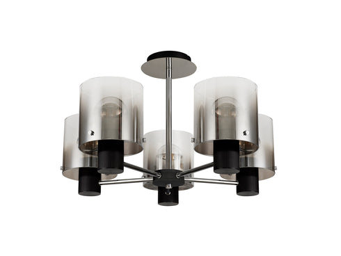 Brooks Semi Flush Light 5 Light