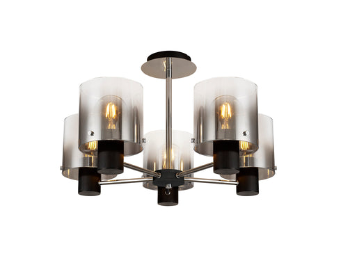 Brooks Semi Flush Light 5 Light