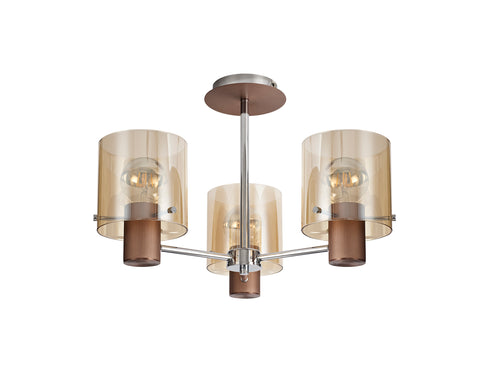 Brooks Semi Flush Light 3 Light