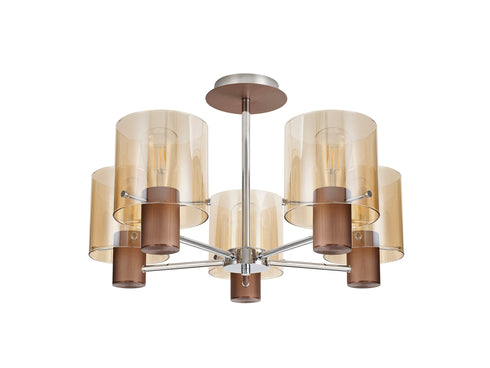 Brooks Semi Flush Light 5 Light