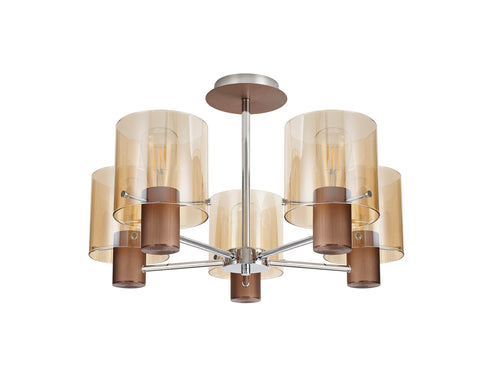Brooks Semi Flush Light 5 Light