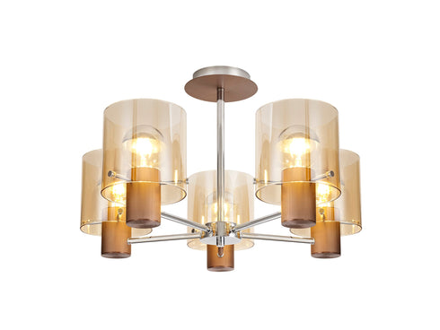 Brooks Semi Flush Light 5 Light