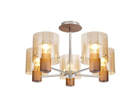 Brooks Semi Flush Light 5 Light