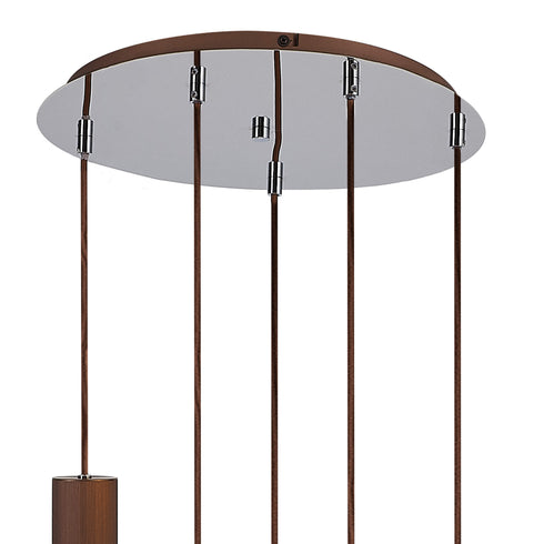 Brooks Slim Round Pendant 5 Light
