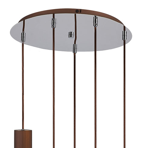 Brooks Slim Round Pendant 5 Light