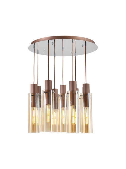 Brooks Slim Round Pendant 9 Light