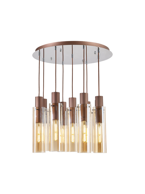 Brooks Slim Round Pendant 9 Light