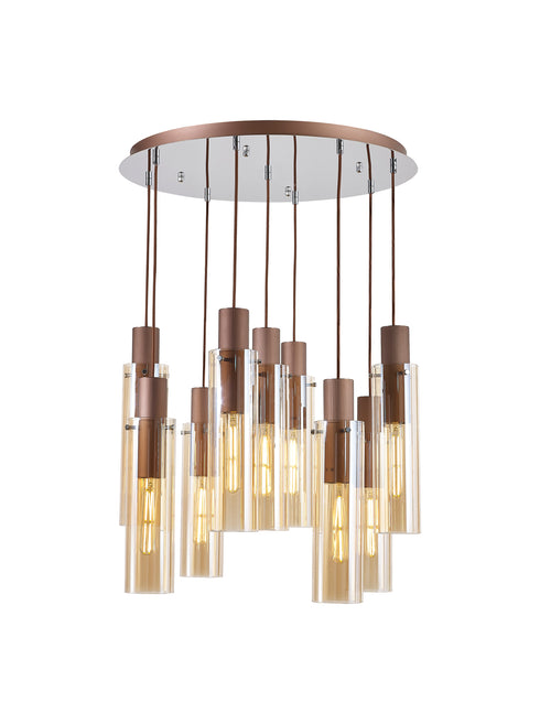 Brooks Slim Round Pendant 9 Light