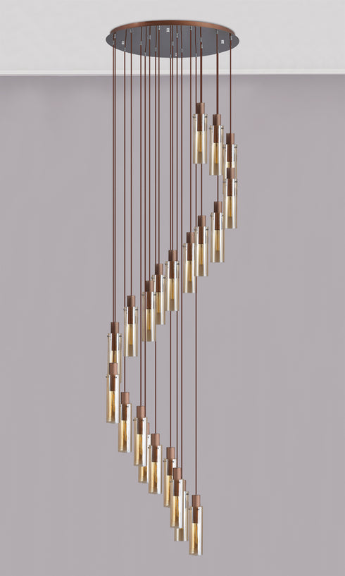 Brooks Slim Round Pendant 21 Light