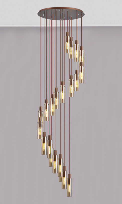 Brooks Slim Round Pendant 21 Light