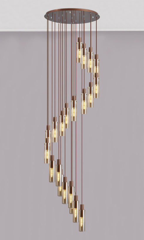 Brooks Slim Round Pendant 21 Light