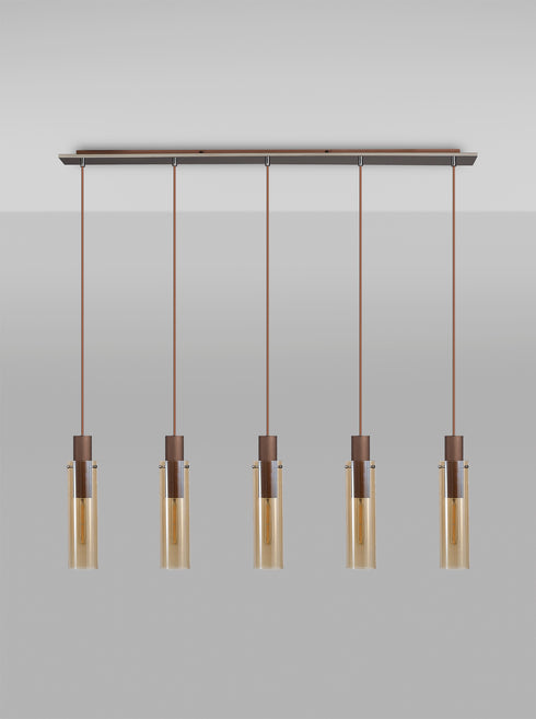 Brooks Slim Linear Pendant 5 Light