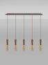 Brooks Slim Linear Pendant 5 Light